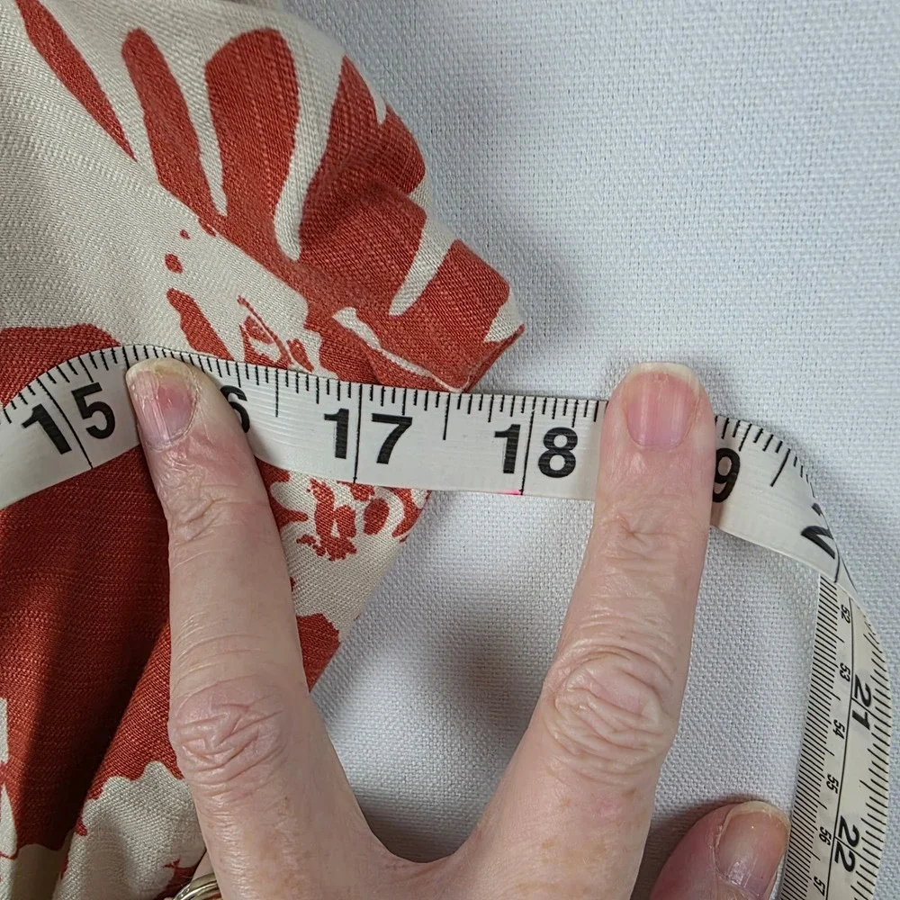 Anthropologie Rust Floral Wide Leg Jumpsuit XXS V-Neck Smocked Waist OB1673099 - Picture 7 of 9